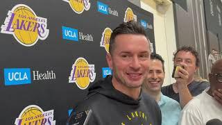 LeBron James, JJ Redick, Max Christie After Lakers First Practice