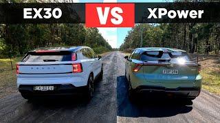 Drag Race: 2024 Volvo EX30 AWD vs MG4 Xpower (0-100, 1/4 mile)