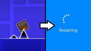 Geometry Dash but my Computer Restarts if I Die