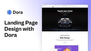 Landing Page Design with Dora: Tutorial Video on Basic Design Elements, Constraints, and Components