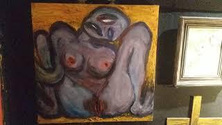 油画，扭曲的女裸体性爱 Paintings, twisted female nude sex