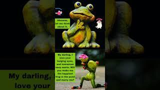 How romantic! Frog proposes to his love! 