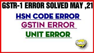 How to solve Gstr 1 Error