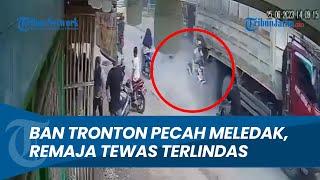 HENDAK NYALIP, Ban Tronton Pecah MELEDAK, Remaja di Bogor Tewas Terlindas