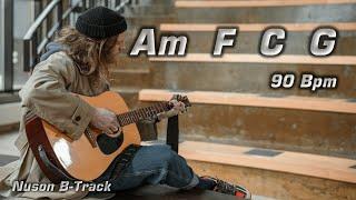 A Minor (90 Bpm) Acoustic Guitar Backing Track with Cajon