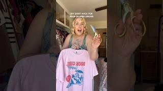 DIY shirt hack️ #diyhacks #diyfashion #oversizedshirt #plussize #curvygirl
