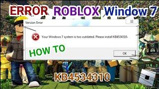 Window7 KB4534310 สอนแก้เข้าไม่ได้!! (ROBLOX)