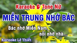 Miền Trung Nhớ Bác Karaoke - Nhạc Sống Phối Mới Tone Nữ (Em)  - Karaoke Lê Thiết