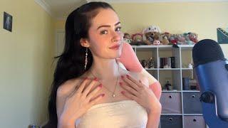 ASMR rambling + body triggers (collarbone & nail tapping, fabric & skin scratching) 