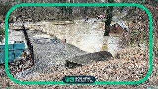 What officials say caused a large hole to form in Mullica Hill, New Jersey