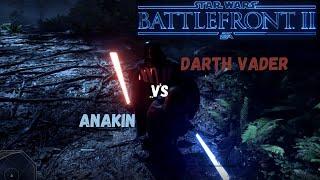 ANAKIN VS DARTH VADER INTENSE LIGHTSABER DUELS - STAR WARS BATTLEFRONT 2 #1