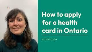 How to apply for a health card in Ontario