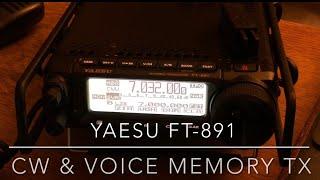 Yaesu FT-891: CW & Voice Memory TX #yaesu #hamradio #ft891 #voicememory #cwmemory