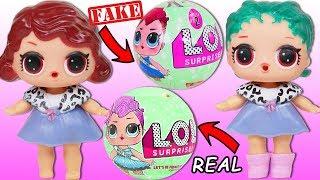 Fake LOL Surprise Dolls Dress Up Transformation + LQL Lil Sisters!