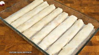 2 Yufka 24 Adet Çıtır Börek‼️Bu Sos İle Bu Börekten Vazgeçmeyeceksiniz Öyle Lezzetli 