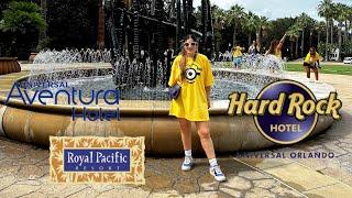 HOTELES en UNIVERSAL: Recorrido por AVENTURA, ROYAL PACIFIC y HARD ROCK!