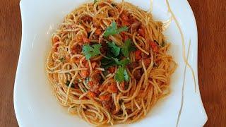 ƏN LƏZZƏTLİ,ASAN VƏ TEZ HAZIRLANAN SOUSLU SPAGETTİ RESEPTİ | THE BEST SPAGHETTİ RECİPE