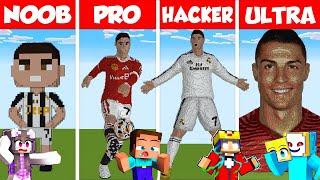 Minecraft NOOB vs PRO vs HACKER: SICHERSTER CRISTIANO RONALDO BAU CHALLENGE 