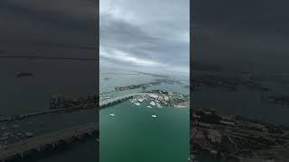 Flying Over Harbor and Boats in Miami Bay #MiamiHarbor #OceanViews #SkylineShots #FloridaCoast