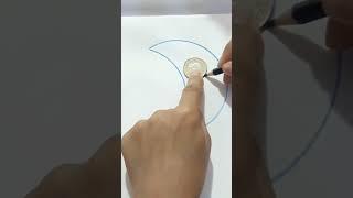 كيف ترسم هلال بطريقة سهلة وكيوت وسريعة/رسم سهل/رسم سريع