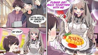 [Manga Dub] I ran into my ex girlfriend at a maid cafe... I thought she would seek revenge but...