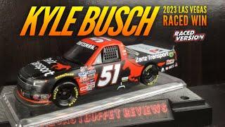 2023 KYLE BUSCH LAS VEGAS RACED WIN CHEVY SILVERADO DIECASTBUFFET NASCAR DIECAST REVIEW 1/64