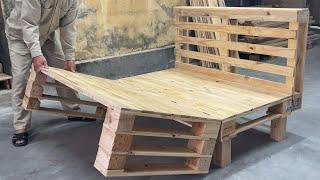 Amazing Ideas Woodworking Project Smart - Build A Outdoor Bed Combined With Chair From Old Pallets