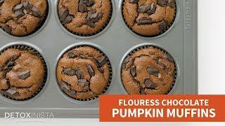 Flourless Double Chocolate Pumpkin Muffins