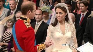 Prince William and Kate Middleton exchange vows