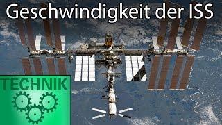 Die Geschwindigkeit der ISS (Internationale Raumstation)