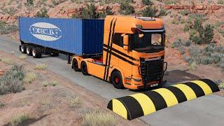 Truck vs Speedbump vs DeepWater vs Potholes vs Spikes- BeamNG.Drive- #beamngdrive