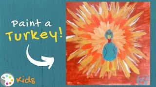 How to Paint a Turkey Thanksgiving Art Project for Kids