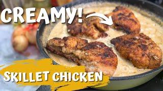 Skillet Chicken: Creamy Garlic Chicken Breast Recipe