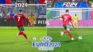 eFootball 2024 vs EA Sports FC 24 | Signature Penalty Styles • UEFA Euro 2024