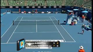 Qualifiers: Natassja Burnett v Anastasia Rodionova - Australian Open 2013