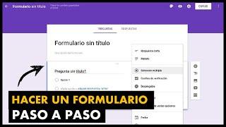 How to CREATE A FORM IN GOOGLE FORMS 2023  GOOGLE FORMS Tutorial