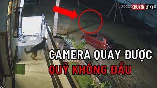 Camera an ninh quay được quỷ không đầu chạy ngang qua trước nhà