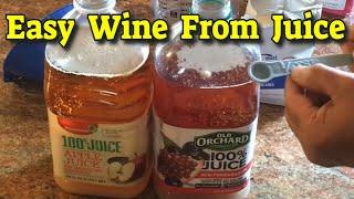  HOMEMADE WINE FROM JUICE  WE'RE MAKING PAW PAW's WINE  EASY REDNECK WINE FROM JUICE 