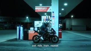 eat, ride, train, repeat.