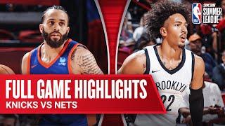 KNICKS vs NETS | NBA SUMMER LEAGUE | FULL GAME HIGHLIGHTS