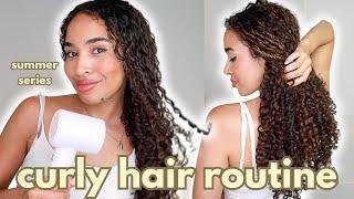 CURLY HAIR ROUTINE - SUMMER ED. | Ft. #AliExpress