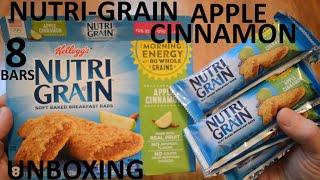 Unboxing Nutri-Grain Apple Cinnamon Soft Baked Breakfast Bars 8 Bar Box