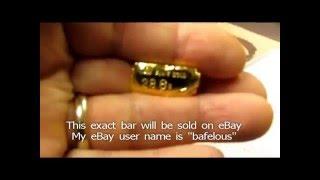 Gold Melting 999 Fine Gold Hand Poured Bar