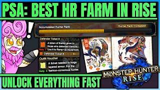 PSA: Fast HR Farm + Outfit Tickets + Melding Materials - New Apex Rampage - Monster Hunter Rise!