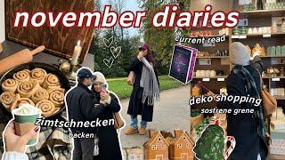 xmas shopping, neuer kühlschrank, aktuelles buch, zimtschnecken backen  november diaries