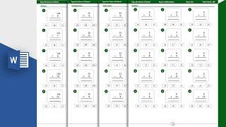 How to create Maths Question paper for Primary school kids in ms word 2019