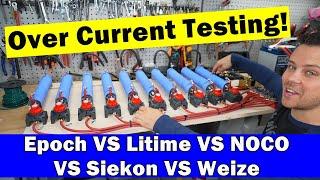 Over Current Showdown! Best Selling 12V Batteries - Epoch VS Litime VS NOCO VS Siekon VS Weize