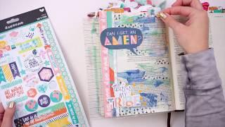 Learn How to Use Mixed Media Techniques in a Journaling Bible with Distress Oxide Inks