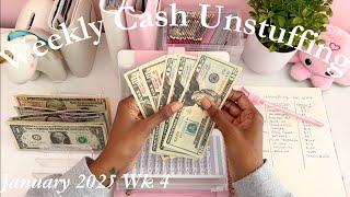 $620 | Cash Envelope Unstuffing | Jan 2025 | Single Mom