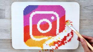 Painting Social Media Logos With Beads!